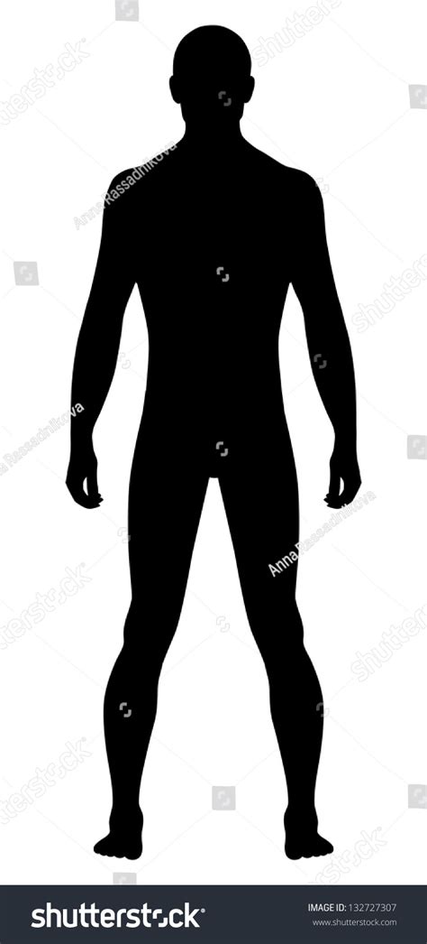 Full Length Front View Of A Standing Naked Man You Can