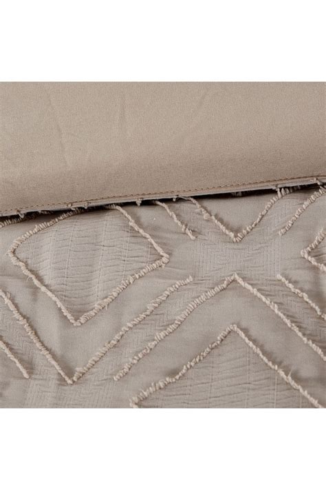Modern Threads 3 Piece Clipped Jacquard Comforter Set Ethos Taupe