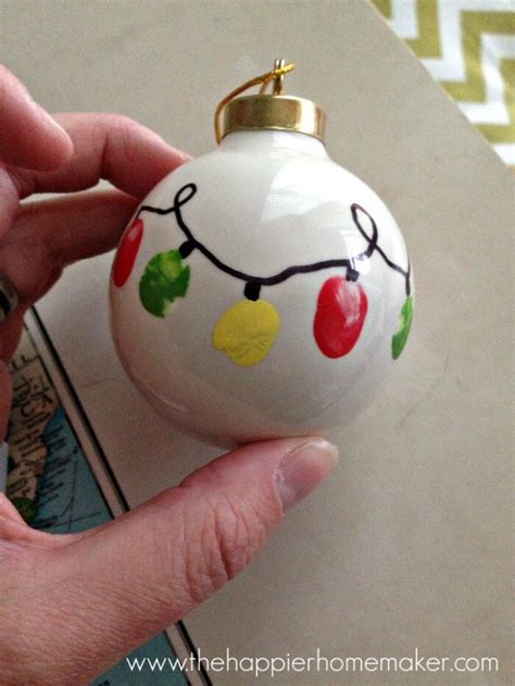 Mom Tip Diy Kids Fingerprint Christmas Lights Ornament 247 Moms