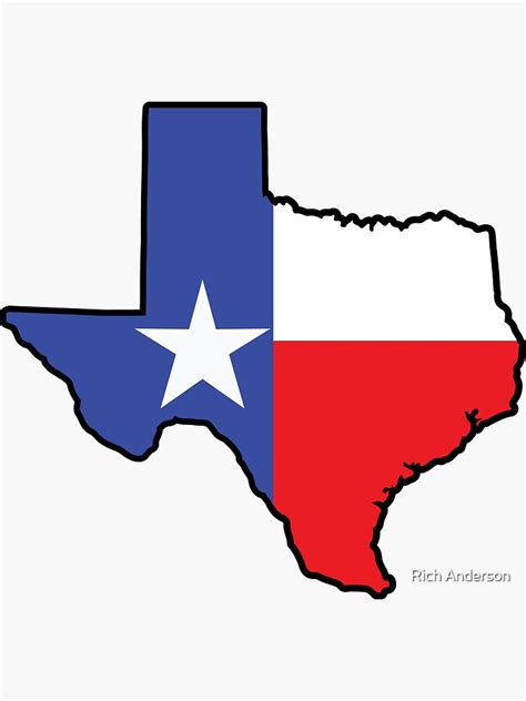Texas Flag Texas Shape Sticker For Sale By Richdelux Redbubble