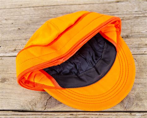 Vintage Orange Hunting Cap Size 7 38 Hunting Gear