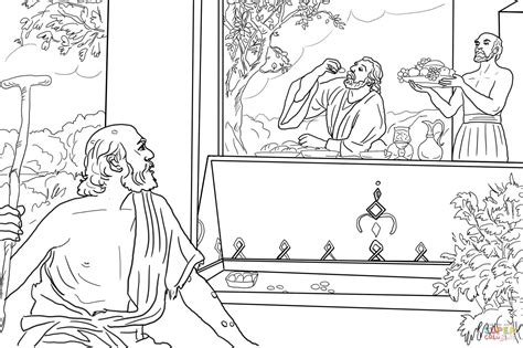 Rich Man And Lazarus Coloring Page Free Printable Coloring Pages