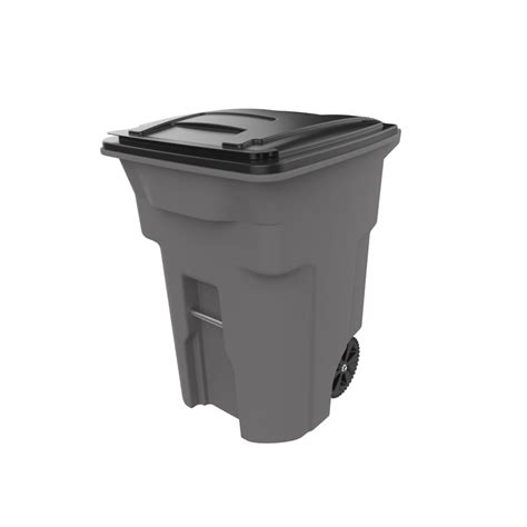 Shop Toter 96 Gallon Standard Gray Plastic Wheeled Trash Can With Lid