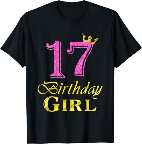 17th Birthday Girl Princess Shirt 17 Years Old 17th