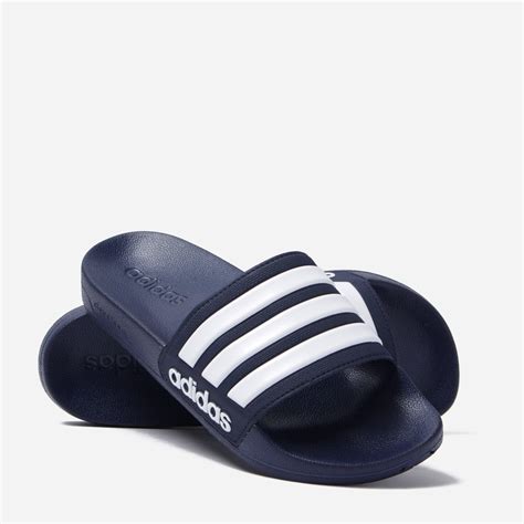 Adidas Synthetic Cloudfoam Adilette Slides In Navy Blue For Men Lyst