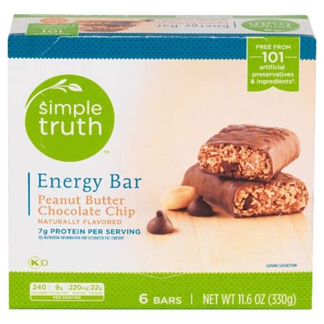 Simple Truth Peanut Butter Chocolate Chip Energy Bar 6 Count 6 Ct 1