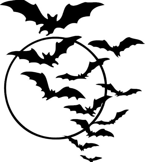 Bats Over Moon Halloween Silhouettes Halloween Bats Cricut Halloween