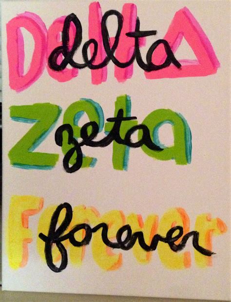 Delta Zeta Forever Canvas Zta Delta Zeta Sorority Life Chi Omega