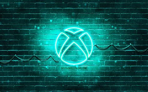 Download Wallpapers Xbox Turquoise Logo 4k Turquoise
