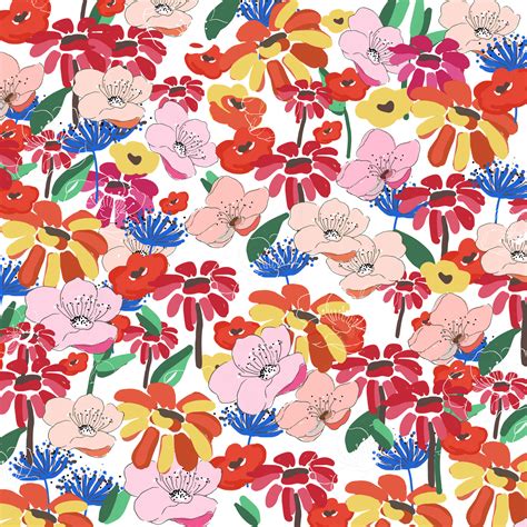 Summer Blooms Original Tapet Fototapet Söt Vår Happywall