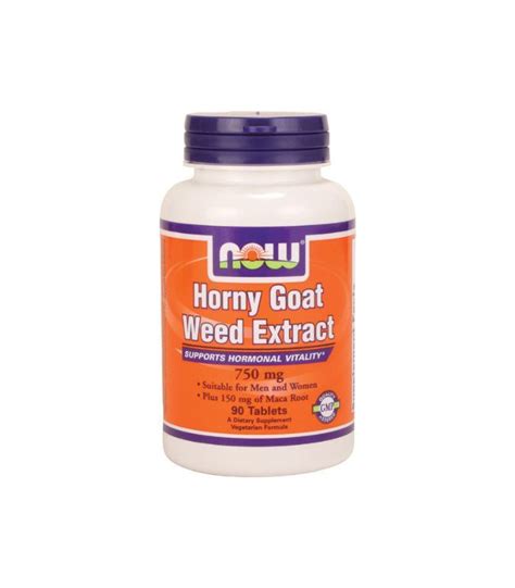 Now Foods Horny Goat Weed Extract 750mg 90 Tablets