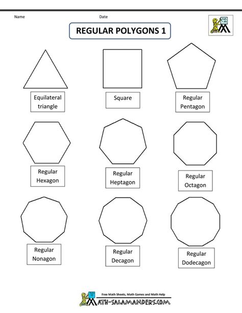 Polygon Shapes Regular Polygons 1 Bw 1000×1294 Regular Polygon