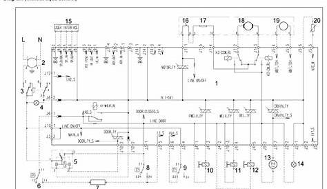 AEG washing machine wiring diagram service manual error code circuit