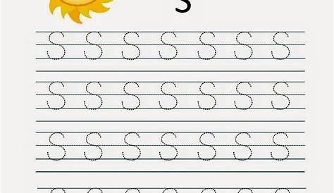 Kindergarten Worksheets: Printable Tracing Worksheets - Alphabet S