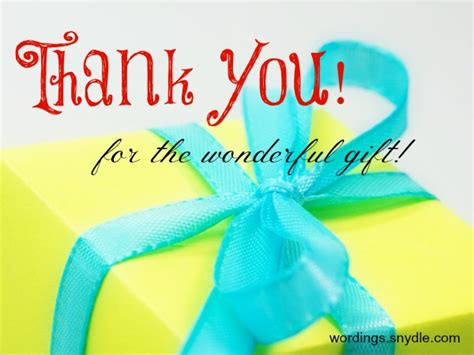 Thank You Notes for Gifts - Wordings and Messages