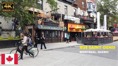 Saint Denis Street Downtown Montreal Canada Rue Saint Denis
