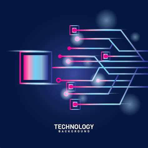 Pink Purple Digital Future Tech on Blue - Download Free Vectors ...