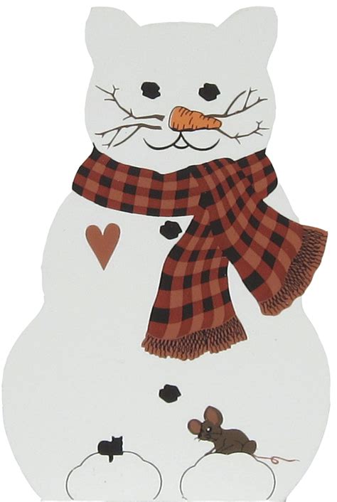 Snow Cat Snowman The Cats Meow Village