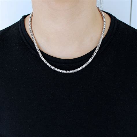 fine jewelry 5mm figaro sterling silver chain pure 925 italian 16 18 20 22 24 30inch necklace