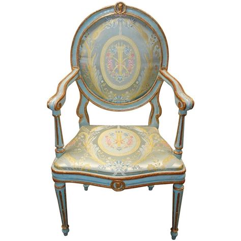 Late 18th Century Italian Neoclassic Painted Chair Louis Xvi