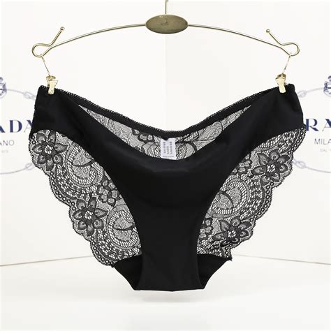 Ladies Seamless Low Rise Womens Sexy Lace Lady Panties Traceless