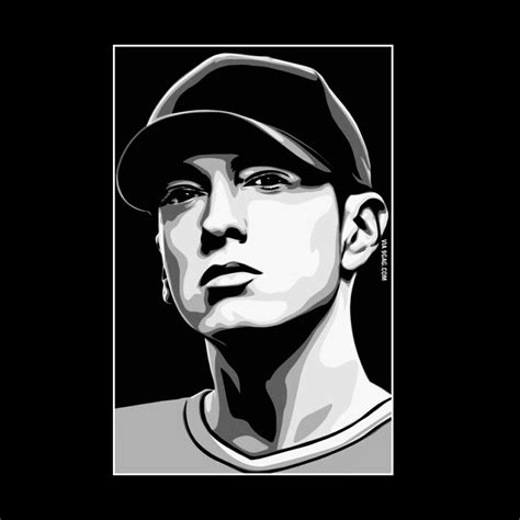 Eminem Vector Art Black And White Art Drawing Cute Canvas Paintings