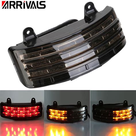 Motorcycle Tri Bar LED Rear Fender Brake Tail Light Turn Signal Lamp Taillight For Harley