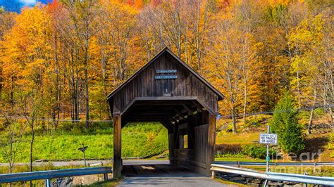 Warren Covered Bridge Photograph By Scenic Vermont Photography Fine