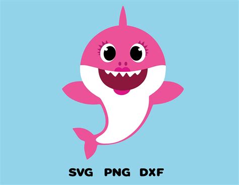 Mom Shark Svg Baby Shark Decal SVG PNG DXF Cricut Etsy