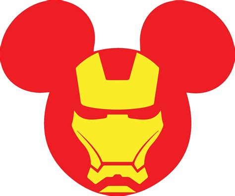 Iron Man Mickey Head Png Etsy