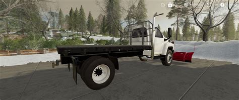 Gmc Topkick Flatbed Plow Truck V20 Fs19 Farming Simulator 19 Mod