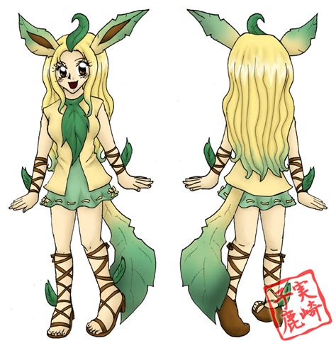 Leafeon Gijinka By Kojika On Deviantart