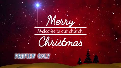 Merry Christmas Welcome To Church Graphics Youtube