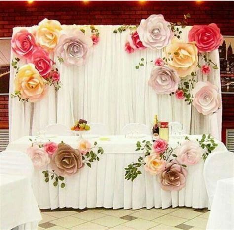 More Color Size Diy Paper Flower Backdrop For Wedding