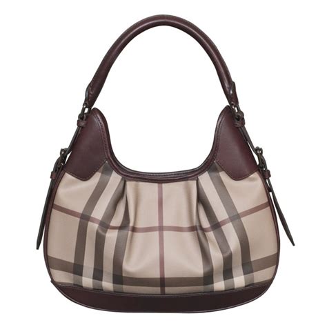 Burberry Smoked Check Brooklyn Hobo Luxe Purses