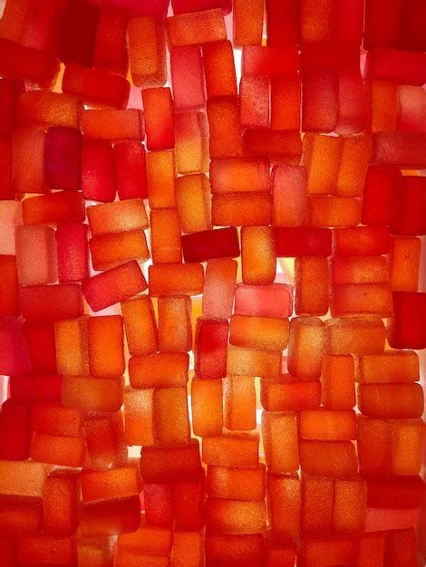 Premium Photo Bright Red Jelly Candies Of A Rectangular Shape All