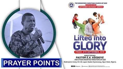 Prayer Points From Rccg September 2019 Holy Ghost Service