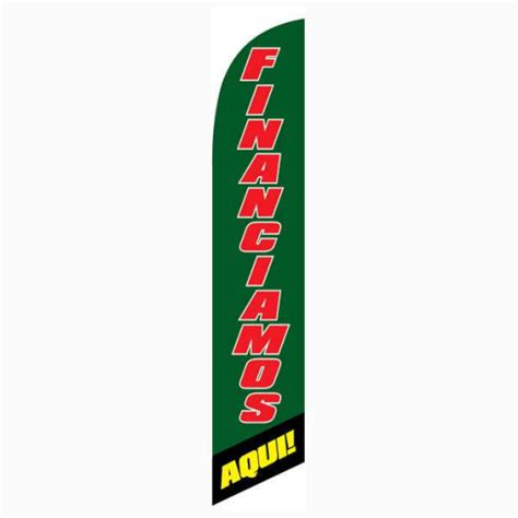 12ft Financiamos Aqui Stock Feather Flag All Feather Flags