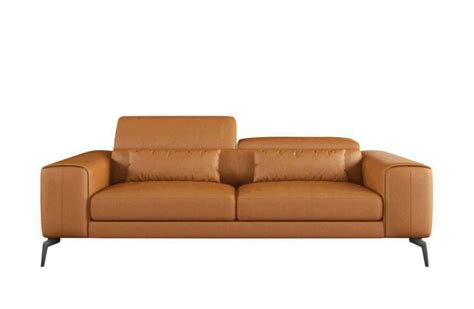 Brown Genuine Leather Sofa Traditional Made In Italy Esf Apolo Esf