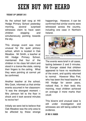 newspaper report   xhx teaching resources tes