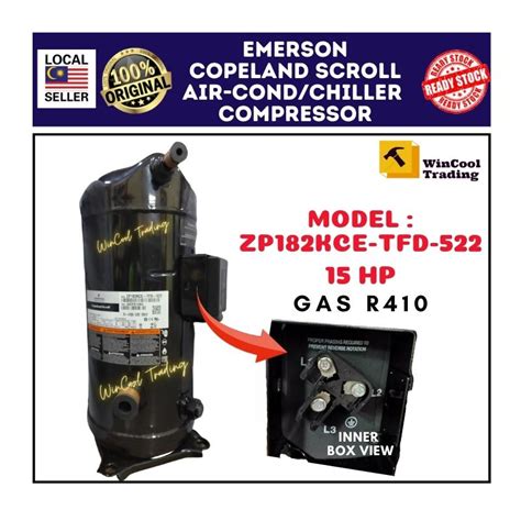 Emerson Copeland Scroll AirCond Chiller Compressor 15HP R410 Gas