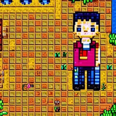 Full Body Pixel Art Sprite Of Leah From Stardew Stable Diffusion