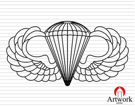 Airborne Svg Army Logo Military Soldier Airborne Clipart Etsy Canada
