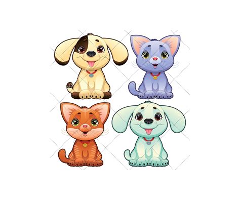 Dog And Cat Vector Pack Animal Vectors Dog Doggie
