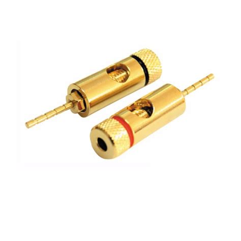 20 Copper Speaker Cable Pin Connectors For 4mm Banana Plugs To Pin Connector
