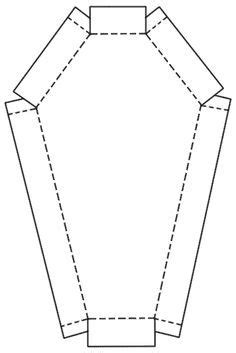 coffin pattern   printable outline  crafts