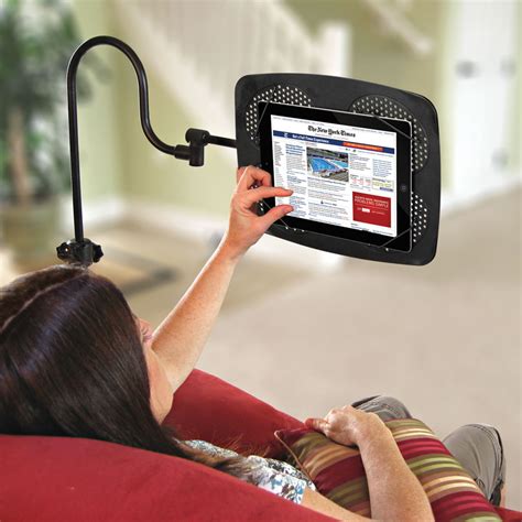 The Ipad Adjustable Floor Stand Hammacher Schlemmer