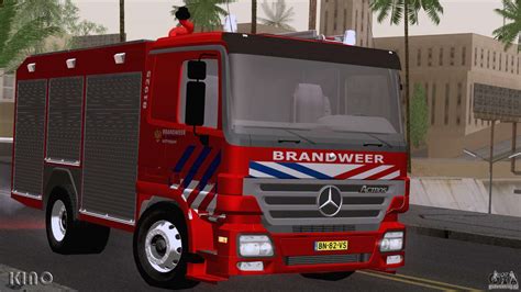 Mercedes Benz Actros Fire Truck For Gta San Andreas