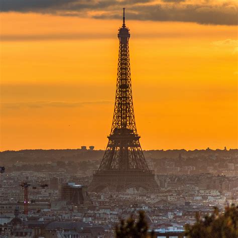 Eiffel Tower Sunset Paris Reurope