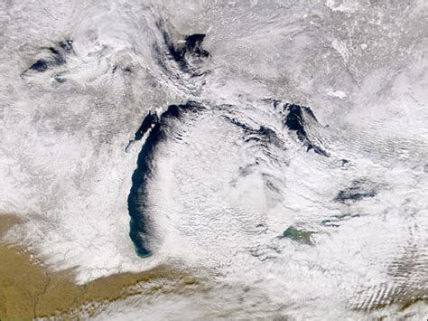 Snow Clouds Stream Off Lake Michigan Image Of The Day